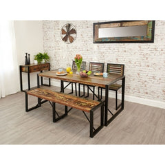 Aspen Reclaimed Wood Industrial Large Dining Table 180cm