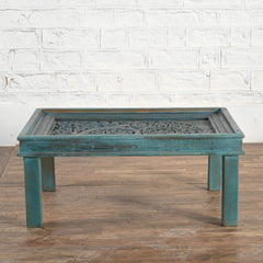 Hand Carved Indian Furniture Jali Reclaimed Wood Coffee Table