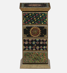 Shanti Surprise Solid Wood End Table In MultiColour With Drawers