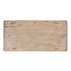 Bleached Solid Wood Hand Carved Coffee Table C60