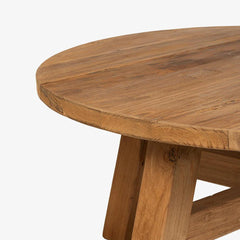 Indian Hand Carved Solid Wood Coffee Table Natural C69