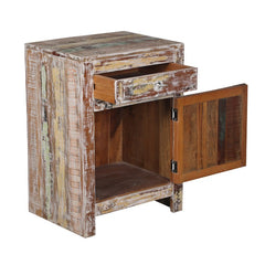 Rustica Reclaimed Solid Wood Bedside Table 72