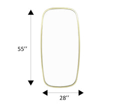 CORSICA Ohana Oval Full-Length Mirror Without Detachable Stand & Shelvesl Gold 140cm