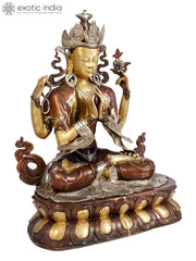 Indian Buddha Tibetan Buddhist Buddha In Brass Statue