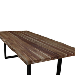 Copenhagen Teak Wood Live Edge Large Dining Table