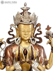 Indian Buddha Tibetan Buddhist Buddha In Brass Statue