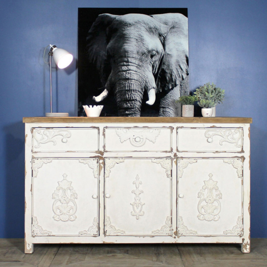 The Attic Texas Solid Wood Sideboard White