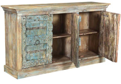 Vintage 3-Door Sideboard in Scrap Wood, India Brocante