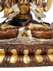 Indian Buddha Tibetan Buddhist Buddha In Brass Statue