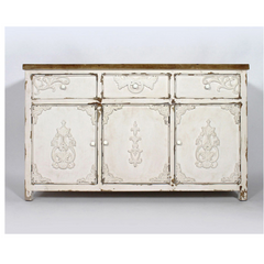 The Attic Texas Solid Wood Sideboard White