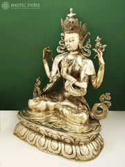 Indian Buddha Tibetan Buddhist Buddha In Brass Statue