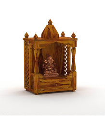 Sheesham Wood Handmade Mandir Home Temple In Brown