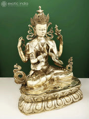 Indian Buddha Tibetan Buddhist Buddha In Brass Statue