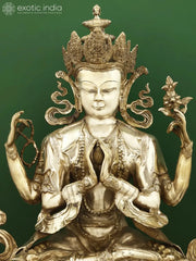 Indian Buddha Tibetan Buddhist Buddha In Brass Statue