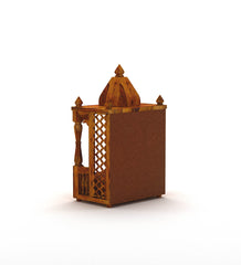 Sheesham Wood Handmade Mandir Home Temple In Brown