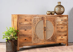 Kalah Hand Carved Solid Wooden Sideboard Buffet 160x40x90cm KLA0122