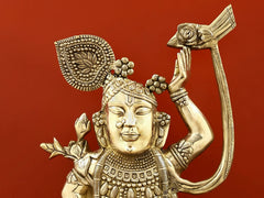 Indian Lord Shri Krishna as Shrinath Ji Brass Statue