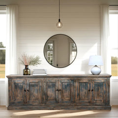 Rustica Reclaimed 6 Door Solid Hard Wood Sideboard