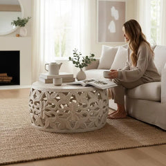 Indian Hand Carved Mango Wood Coffee Table C155