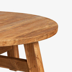Indian Hand Carved Solid Wood Coffee Table Natural C69