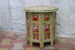 Indian Hand Painted Carved Solid Wood Coffee Table C142