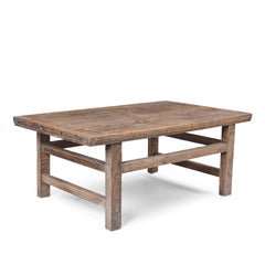 Bleached Solid Wood Hand Carved Coffee Table C61