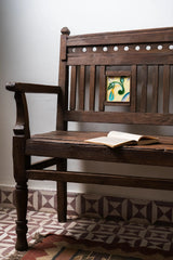 Indian Hand Carved Solid Wood Bench B4