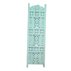 Dynasty Carved Wooden Partition Screen White