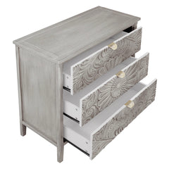 Indian Hand Carved Solid Wooden Bedside Table 01