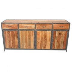 Angle Industrial French Sideboard Buffet Natural 180cm