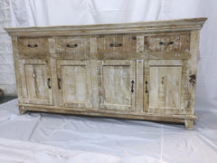 Bleached Mango Wood Large Sideboard Shabby Chic French Style Buffet 180cm