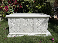 Indian Hand Carved Solid Wood Storage Blanket Box C44
