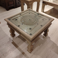 Indian Hand Carved Solid Wood Coffee Table C23