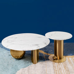 Brooklyn Set of 2 Nesting Coffee Table - GOLD (Stainless Steel)