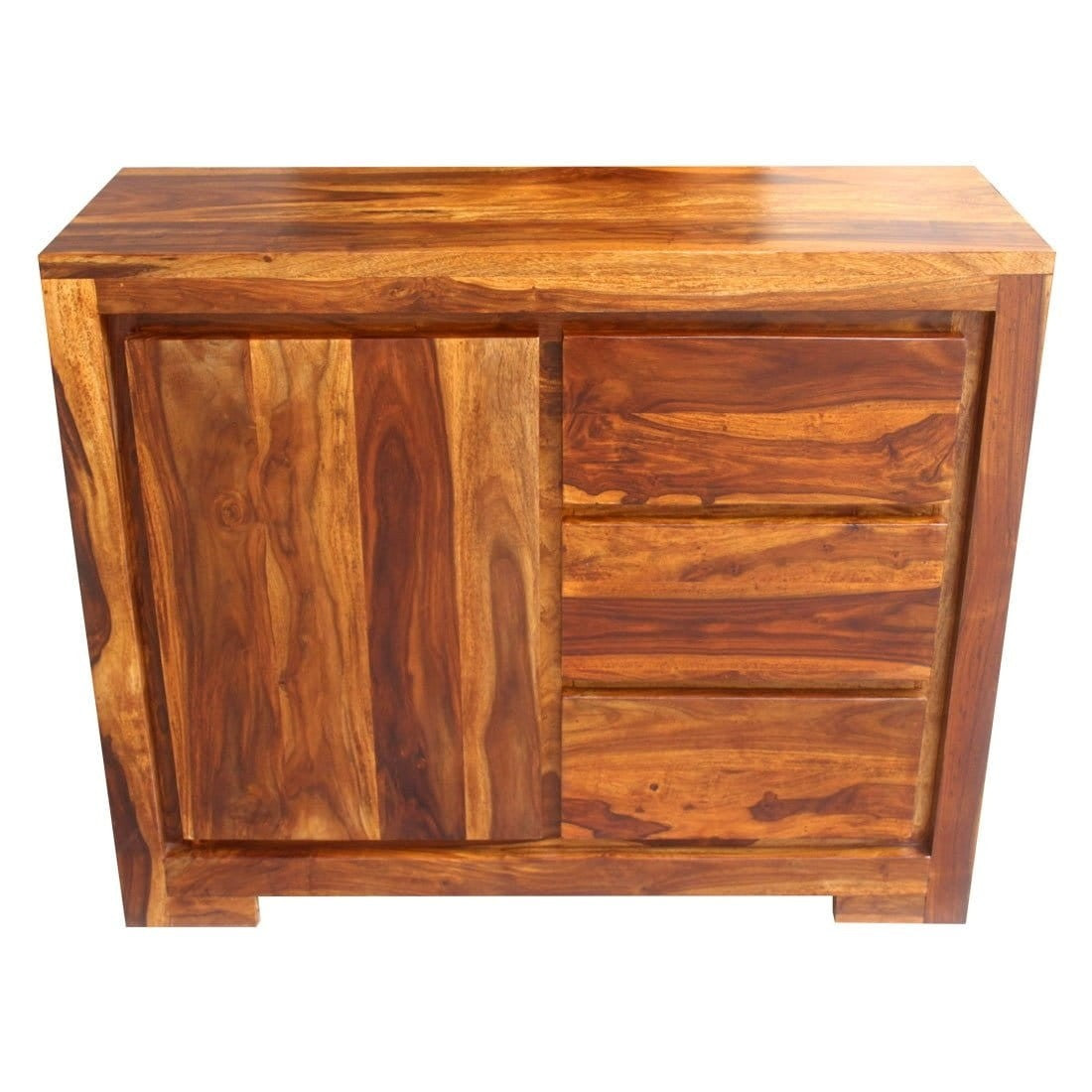 Boston Contemporary Solid Wood 3 Drawers 1 Doors Chest Of Drawers