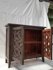 Indian Hand Carved Solid Wooden Beautiful Buffet Cabinet Sideboard 81x46x88cm