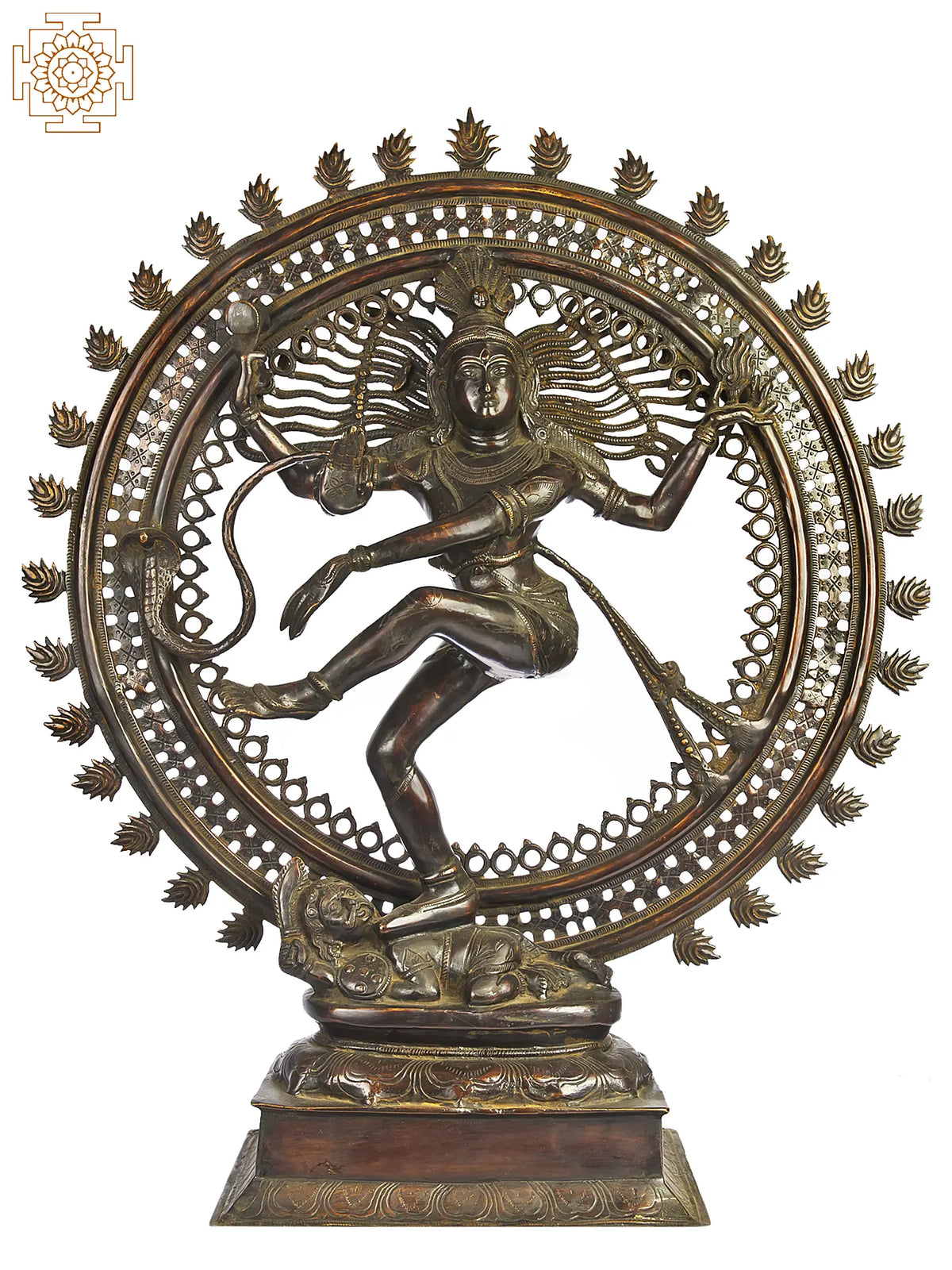 Indian Lord Nataraja Shiva Brass Statue