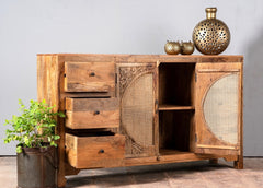 Kalah Hand Carved Solid Wooden Sideboard Buffet 160x40x90cm KLA0122