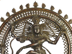 Indian Lord Nataraja Shiva Brass Statue