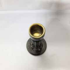 Real Bone Inlay Designer Pillar Vintage Candle Stand Holder Black C Decor Gift