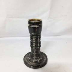 Real Bone Inlay Designer Pillar Vintage Candle Stand Holder Black C Decor Gift