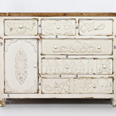 The Attic Utah Solid Wood Sideboard White