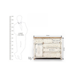 The Attic Utah Solid Wood Sideboard White