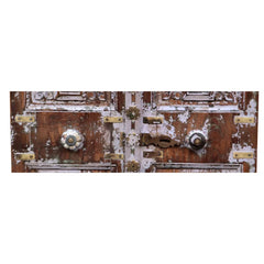 Hand Carved Solid Wood Brass Work Wall Decor Wall Hanging Panel 12