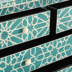 Maaya Bone inlay Chest of 3 Drawers Dresser