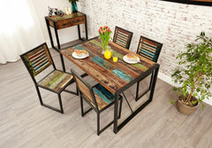 Aspen Reclaimed Wood Industrial Small Dining Table 140cm