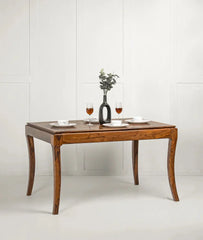 Hand Carved Solid Wood Dining Table Set 25