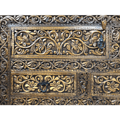 Indian Hand Carved Solid Wooden TV Unit 04