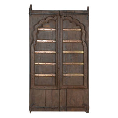 Indian Vintage Antique Hand Carved Solid Wooden Door 27