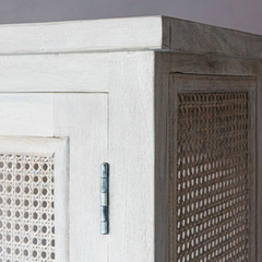 Rattan Elegance Series Solid Wooden Rattan Cane Cabinet Cupboard Wardrobe D133